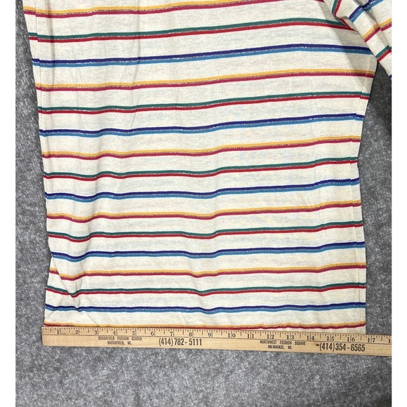 Its Pure Gould Rainbow Striped Wide Leg Pull On Capri Pants Womens Sz Large USA - Picture 11 of 12